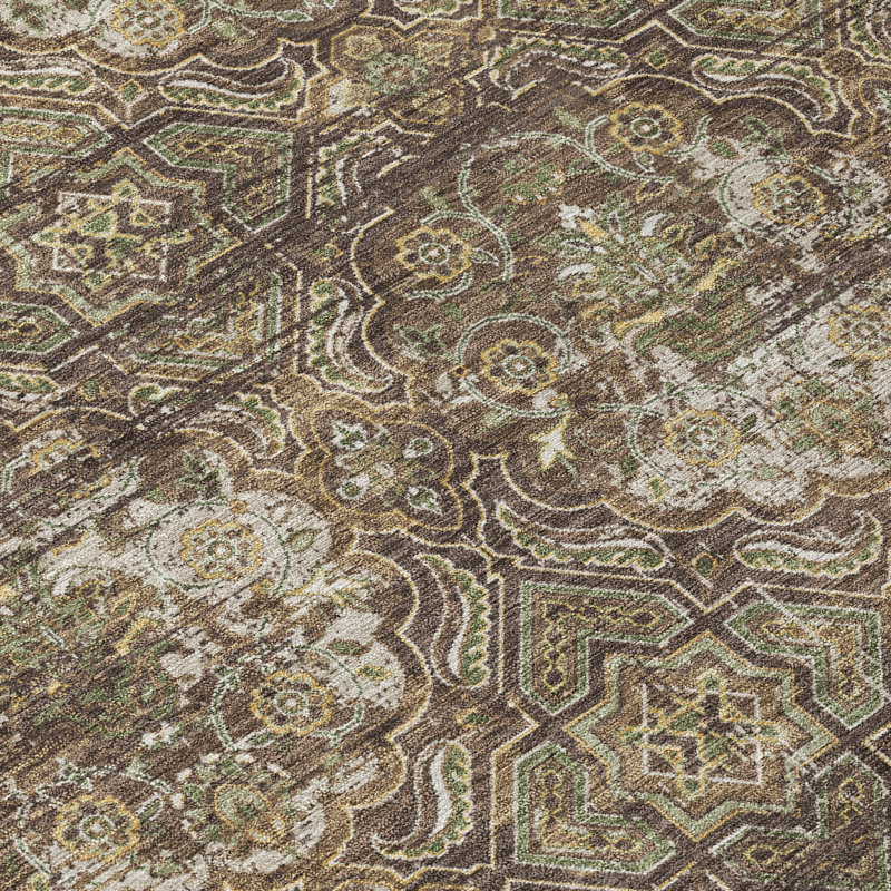 Machine Washable Indoor/Outdoor Chantille ACN2706 Global Rug, 10' x 14', Chocolate