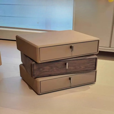 Three Layer Rotatable Bedside Table