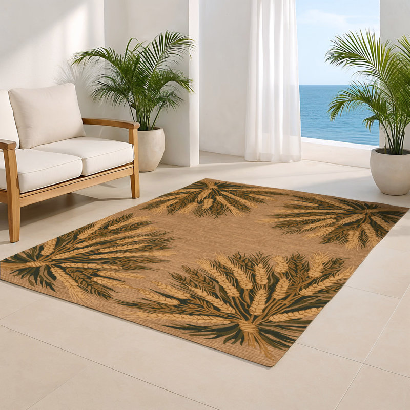 Tapis d'intérieur et d'extérieur brun français, Rectangulaire 2 pi x 3 pi