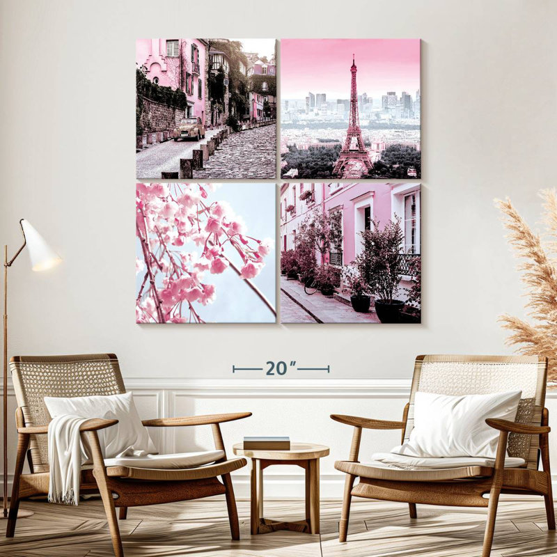 Sireci Pink Paris Pop II, 57" H x 57" W