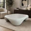 Table basse moderne en faux travertin texturé pour le salon / bureau-901062324