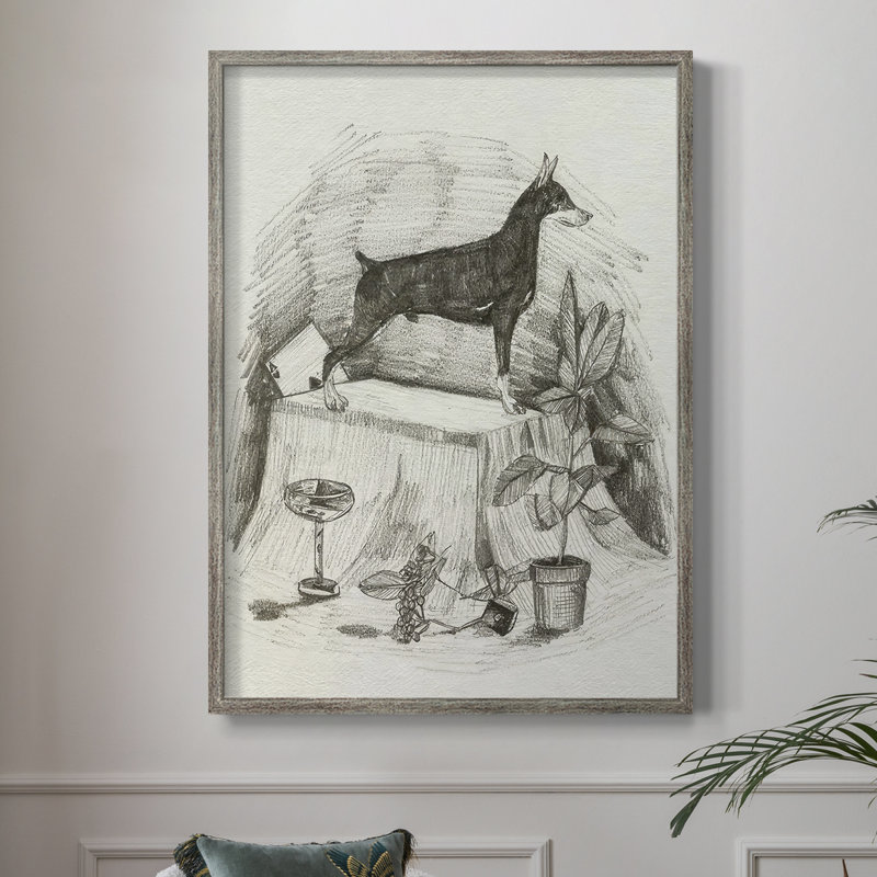 A Gentleman III, reproduction encadrée - bois massif, H 21 po x l 17 po
