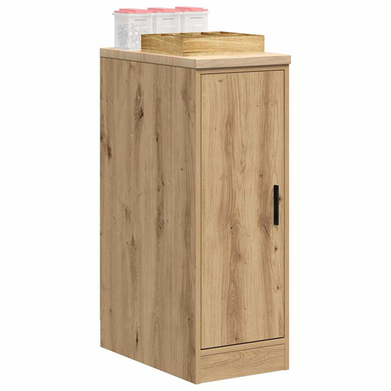 Solid Wood Single Storage Cabinet ( 85cm H x 30cm W x 51cm D), Artisan Oak