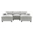 86.5'' Chenille Modular Sectional Sofa With Storage Pockets-1187910607