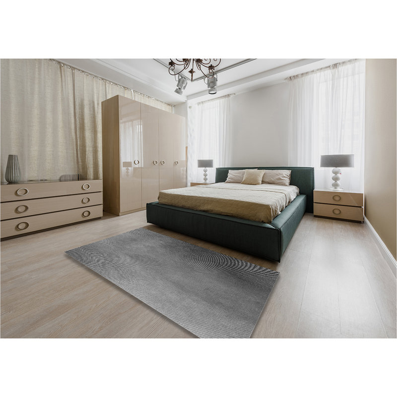 Tapis 100% à motif lavable à la machine 2989 474-GRY, Rectangle 5 pi x 8 pi