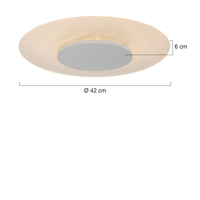 Nerissa LED Flush Mount, 6cm H x 42cm W x 42cm D