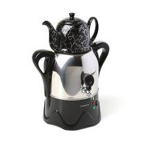 OVENTE 1.8 L Glass Electric Tea Kettle, Stainless Steel Infuser, Automatic  Shut Off, Silver KG661S 