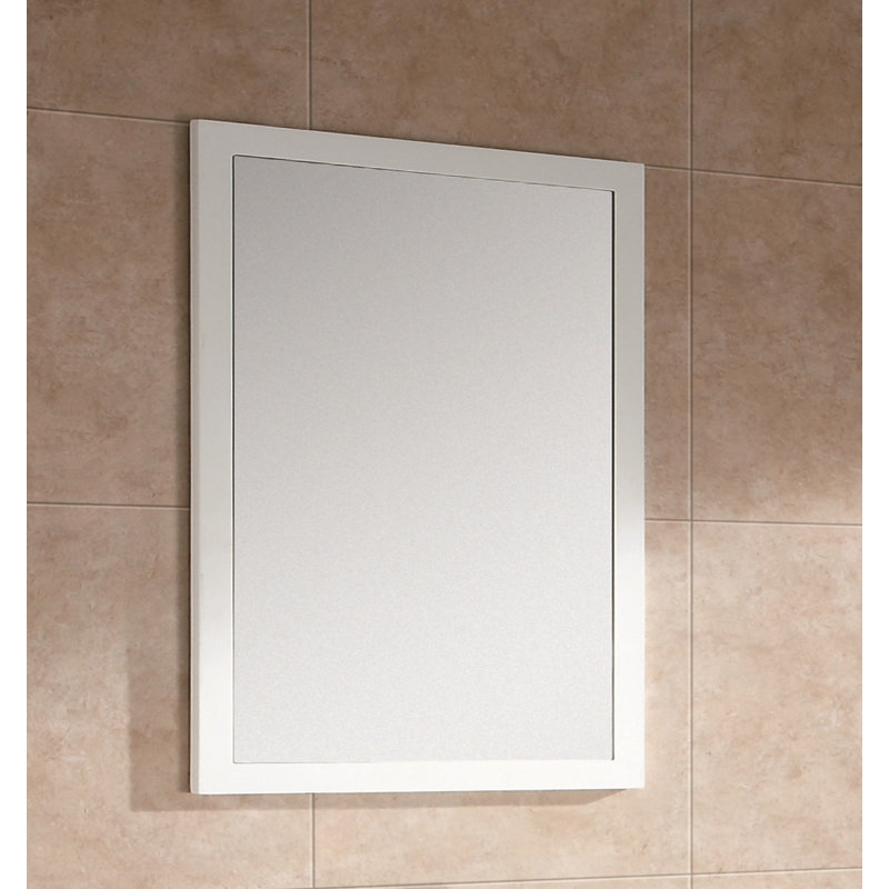Miroir de salle de bain/meuble-lavabo contemporain moderne & Hendrix, H 33,5 po x l 29,5 po, Blanc