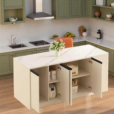 Îlot de cuisine pratique et polyvalent parfait pour les salons de cuisine