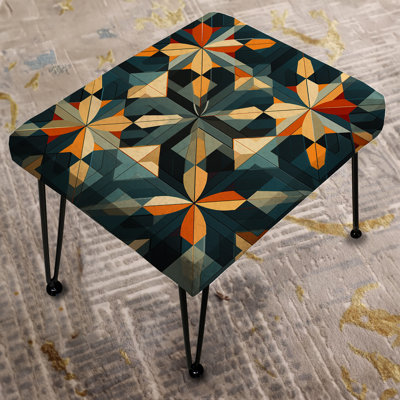 Classic Elegance Geometric Mosaic - Geometric Rectangle Ottoman