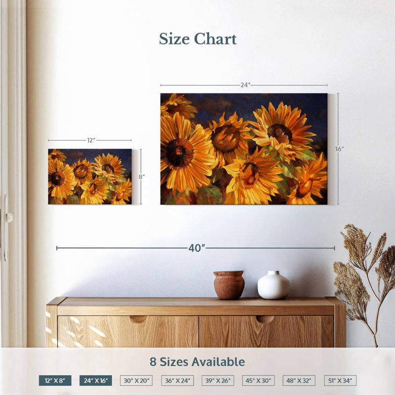 Harnek Sunflower Cluster, 16" H x 24" W