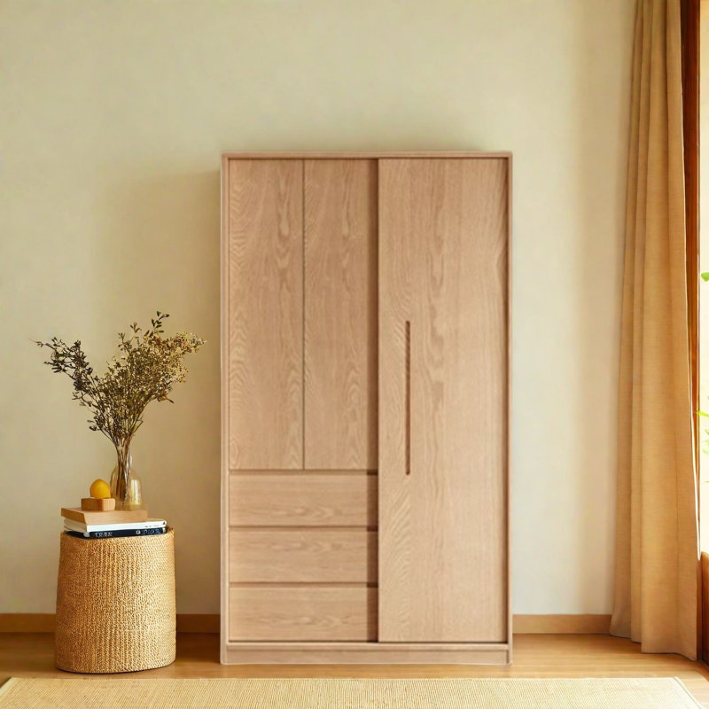 Garde-robe simple en bois, H 78,74 po x l 43,31 po x P 23,62 po