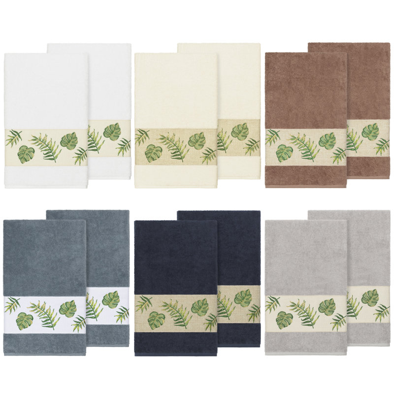 Ensemble de serviettes de bain en coton turc 2 pièces Zoe, Gris clair