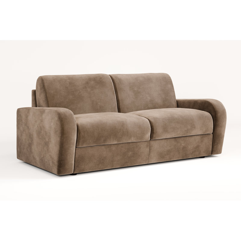 Jay-Be® Deco Sofa Bed with e-Sprung™ Mattress - Three seater - Luxe Velvet, Cedar, 81cm H x 196cm W x 100cm D