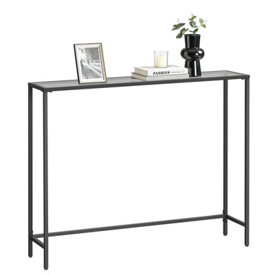 Huxley 39.4'' Glass Top Console Table