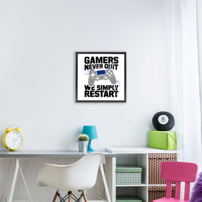 Cadre flottant Simply Restart Gamer Motivation, design par Kim Allen