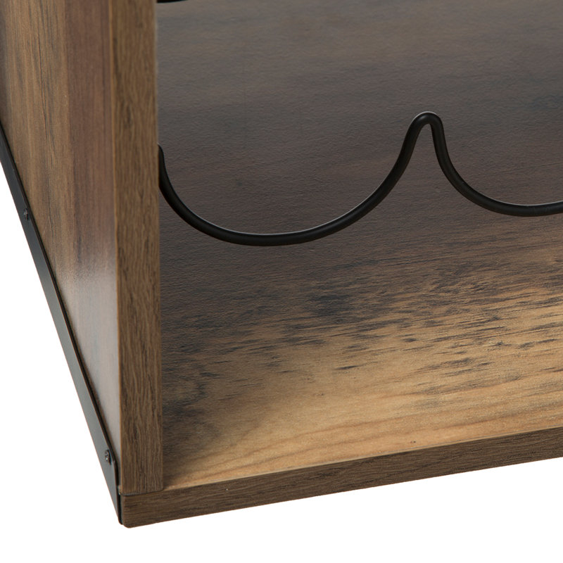 6 Bottle Tabletop/Countertop Wine Bottle Rack in Brown
