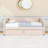 Twin Velvet Upholstered Daybed with Lift-Up Twin Trundle-1821908035