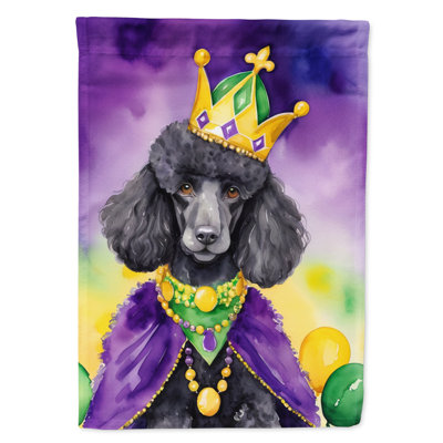 Double Sided 40'' H x 28'' W Polyester Mardi Gras House Flag