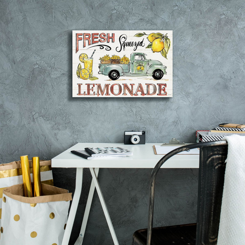 «Lemonade Stand 1» par Anne Tavoletti, art mural sur toile, H 12 po x l 18 po x P 0,75 po