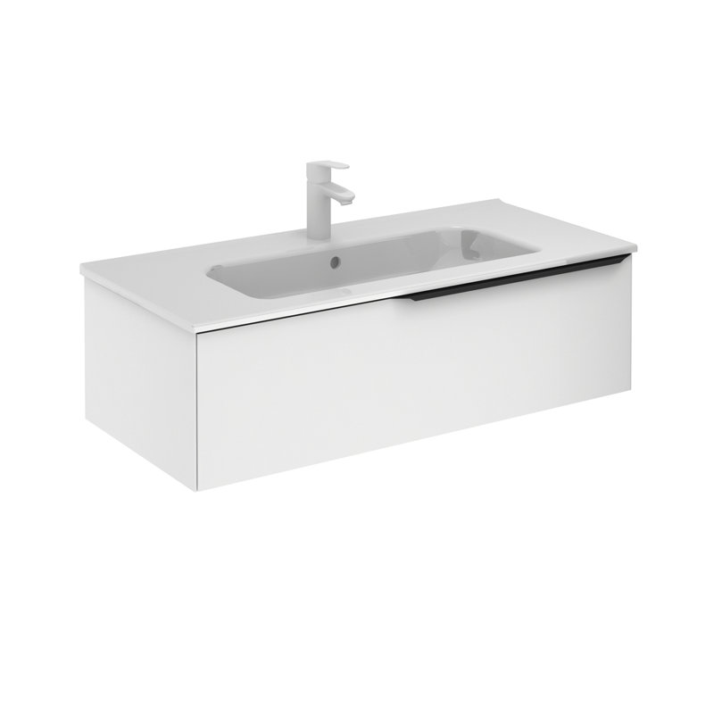 Ensemble de meuble-lavabo simple 40 po, Blanc mat
