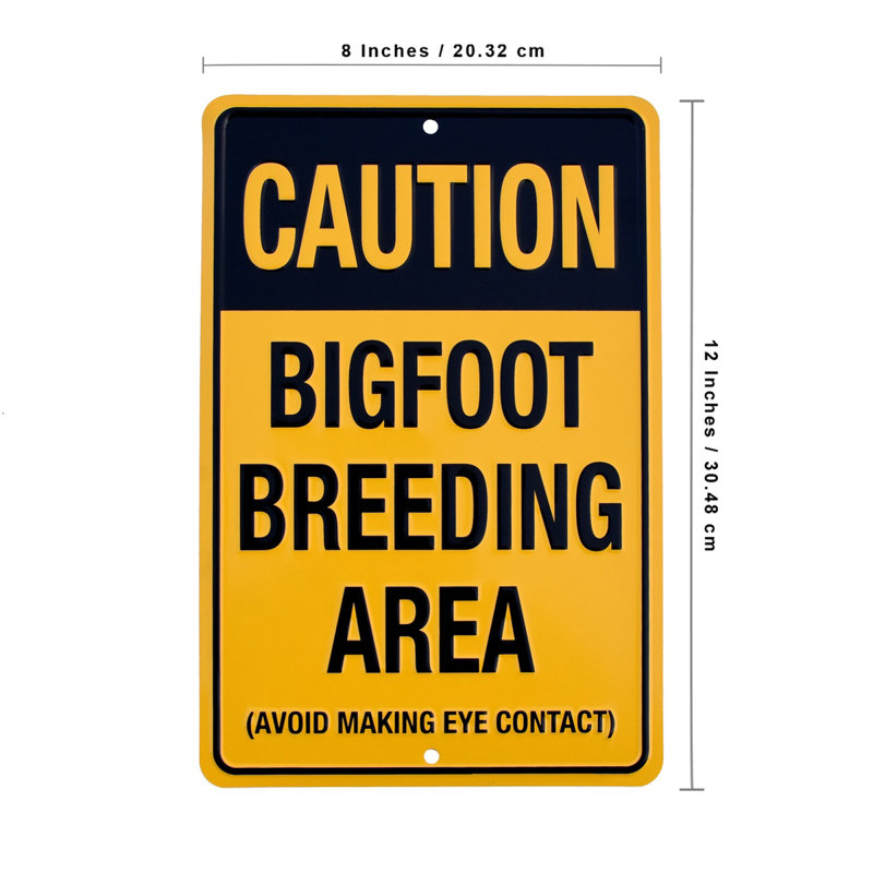 Warning Bigfoot Crossing XING Tin Sign Sasquatch Man Cave Rustic Home Bar Decor Warning Bigfoot Crossing XING Tin Sign Sasquatch Man Cave Rustic Home Bar Decor