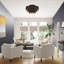 Très grand luminaire semi-encastré 4 lumières Holleneck