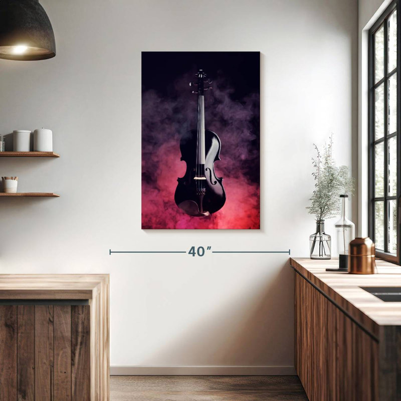Abarca fumée noire violon, H 39 po x l 26 po