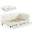 Twin Daybed With Headboard, Cream-1034842902