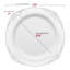Assiettes à salade rondes jetables en plastique blanc et argenté (19 cm) - 120 assiettes-379979491
