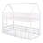 Twin over Twin House Bunk Bed with Fence and Door-1451821974