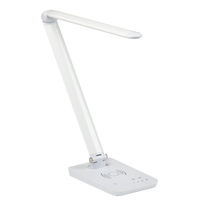 Lampe de bureau 16,75 po avec USB, Blanc