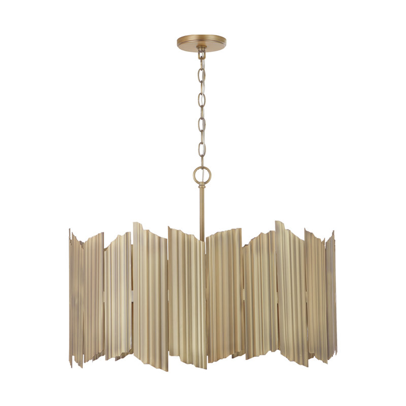 4 - Light Dimmable Drum Chandelier