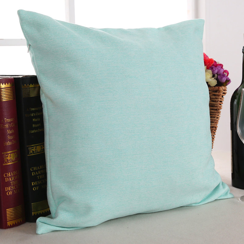 Reversible Throw Pillow, Blue, Square 18", Pillow Cover Only - No Insert