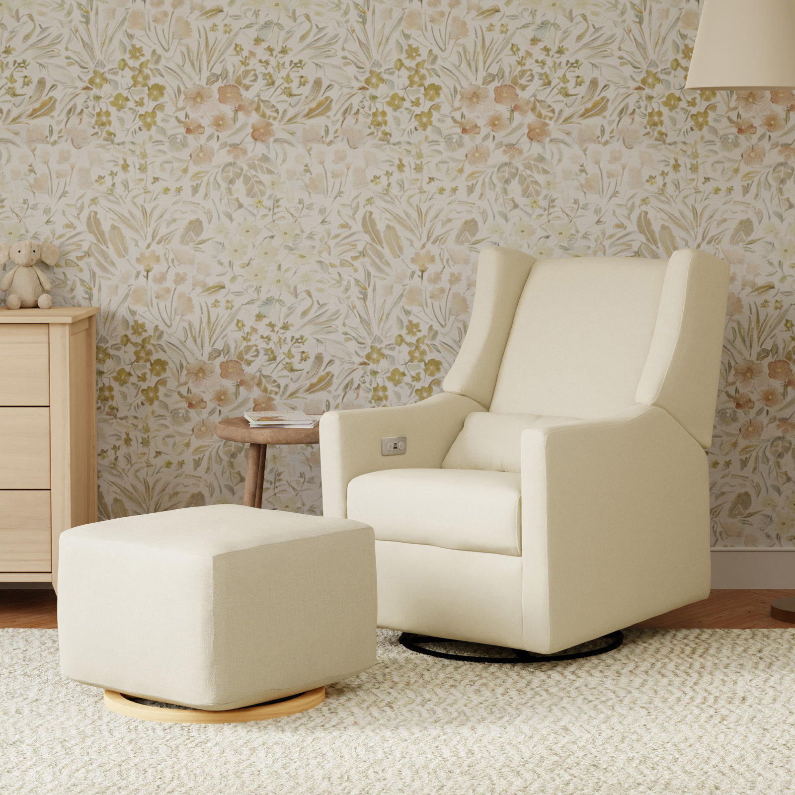 Kiwi Swivel Glider, Performance Cream Eco-Weave
