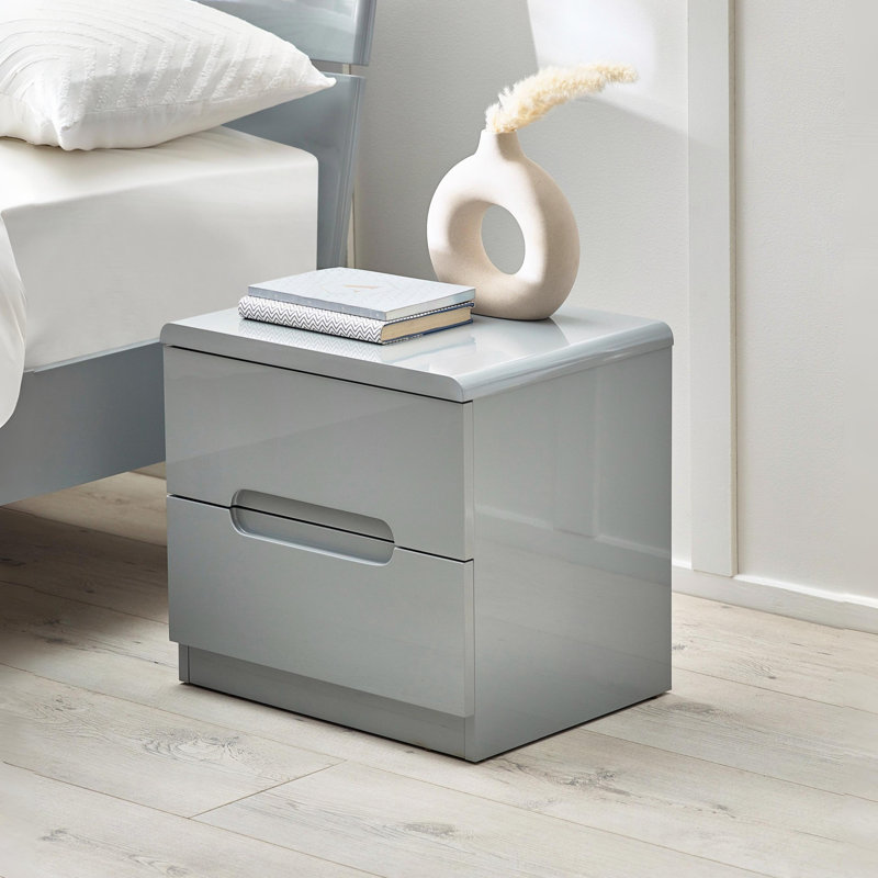 Mulak 45cm W Bedside Table, Grey