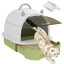 Enclosed Litter Box with Built-in Scoop
