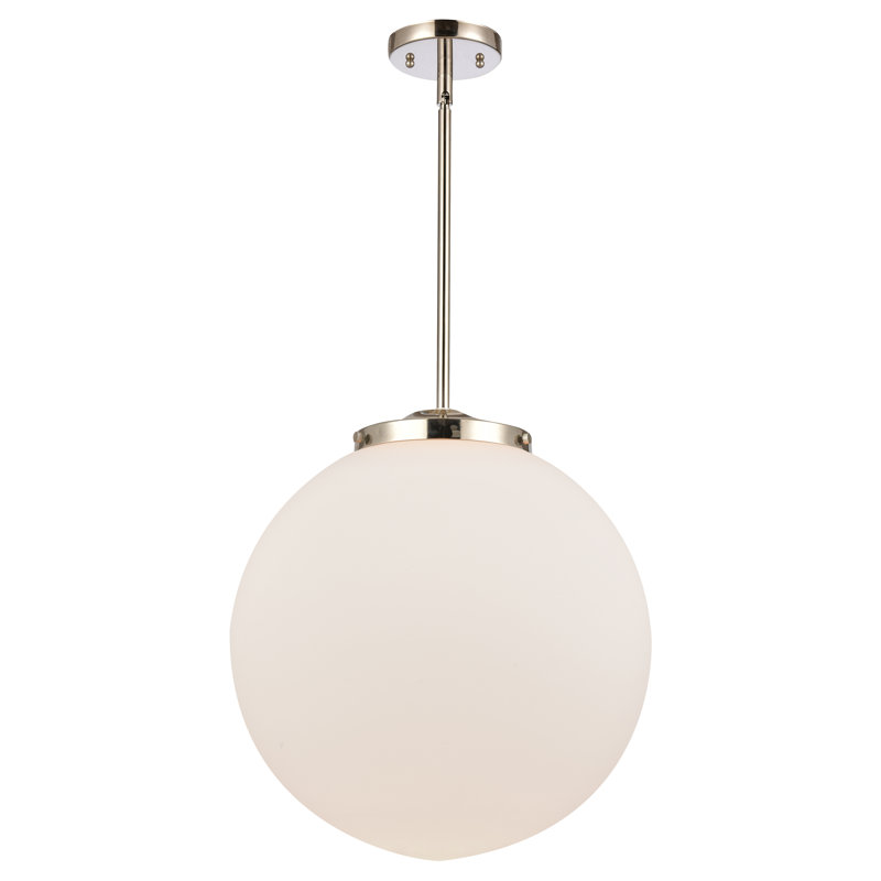 Franklin Restoration - Alfonsa - 1 lumière suspendue à tige 221-1S - Ampoule DEL - Abat-jour, H 50 po x l 16 po x P 16 po