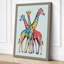 Three Giraffes Entwined Boho - Wrapped Canvas-700383627-700383644