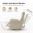 Myiah Modern Faux Leather Rocker Power Swivel Recliner with USB(Set of 2)-99306224