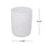 Table d'appoint en béton léger cannelé antique blanc - 15 po x 15 po x 18,5 po, sans assemblage, prêt à décorer cannelé moderne, l 15,09 po x P 18,24 po, blanc