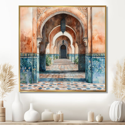 Moroccan Arch Wall Art, Arched Doorways Of Marrakesh, Desert Doorway Canvas