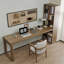 Bureau rectangulaire en bois massif noyer-108741148-108741145