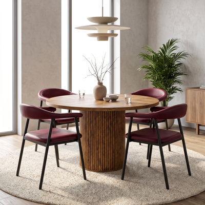 Ensemble de salle à manger moderne de 5 pièces pour 4 personnes, avec rangement dissimulé et chaises rembourrées modernes, pour cuisines et appartements.