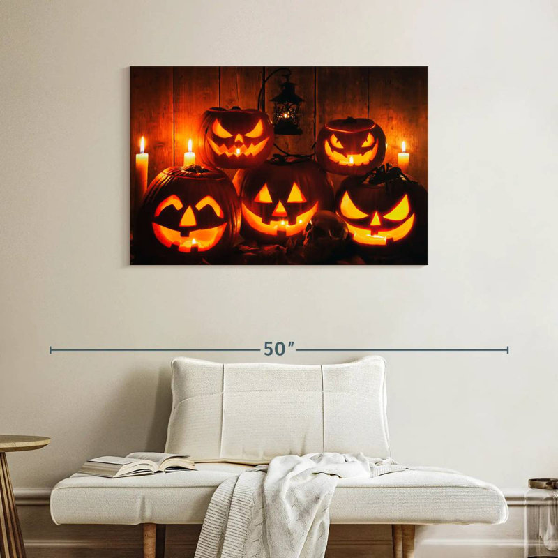 Lanternes d'Halloween, H 26 po x l 39 po