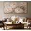 Art mural encadré sur toile - Bouquet de pivoines romantiques dans une palette neutre rétro - 16 po x 24 po, 24 po x 36 po-1408749593-1408749605