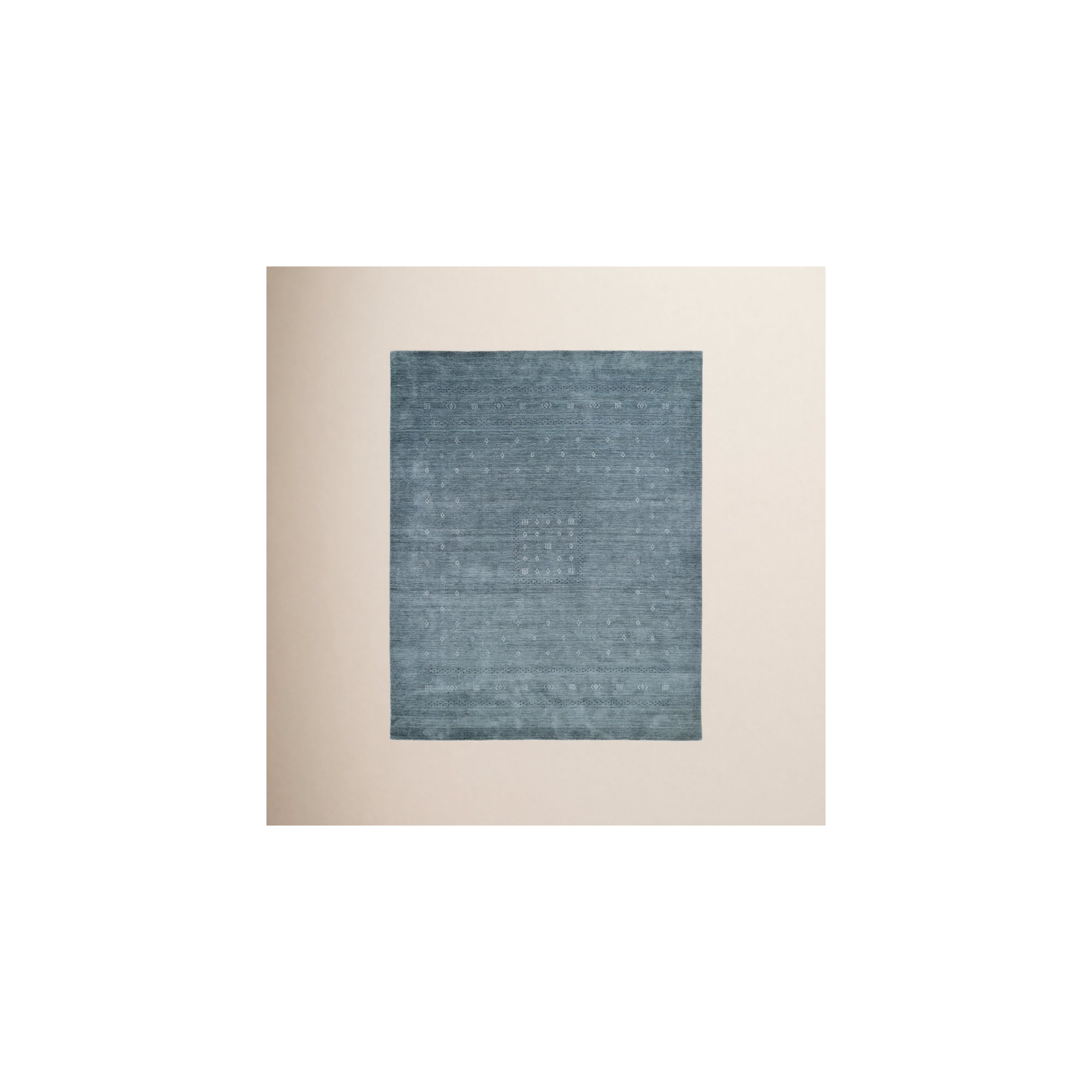 Simi Hand Knotted Cotton/Wool Southwestern Area Rug, Rectangle 4' x 6', Slate