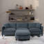 107.87'Sectional Sofa Couch With 1 Ottoman,Seat Cushion And Back Cushion Removable
