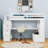 2 Drawers Full Wood Loft Bed With Desk, Shelves And Storage Staircase-142169978