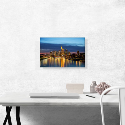 Francfort, Allemagne, coucher de soleil, impression sur toile tendue